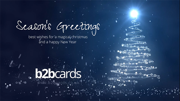 b2bcards corporate christmas eacrd ref:297702485.jpg, Christmas Tree,Sparkles,Baubles, Blue,Silver,White