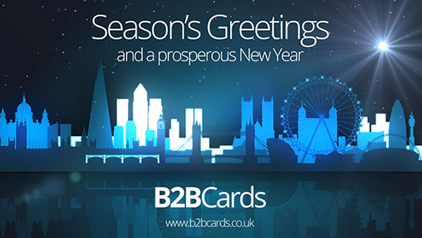 b2bcards corporate christmas eacrd ref:359276756.jpg, London,Cityscape, Blue,white,Black