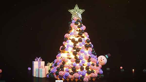 b2bcards corporate christmas eacrd ref:460147720.jpg, Christmas Tree,Baubles,Snowman, Colours