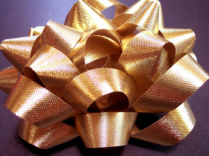 b2bcards corporate christmas eacrd ref:b2b-ecards-bows-gold-361.jpg, Bows, Gold