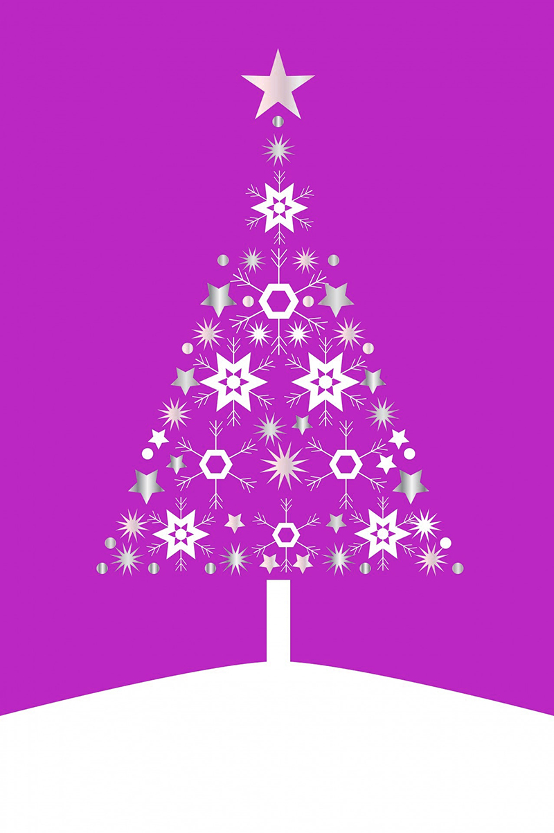 b2bcards corporate christmas eacrd ref:b2b-ecards-christmas-tree-contemporary-pink-493.jpg, Christmas Tree,Contemporary, Pink