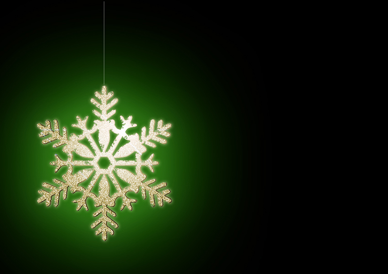 b2bcards corporate christmas eacrd ref:b2b-ecards-snowflakes-gold-green-322.jpg, Snowflakes, Gold,Green