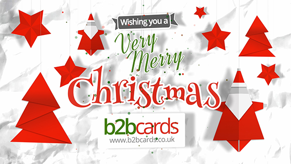 b2bcards corporate christmas eacrd ref:294809699.jpg, Paper,Origami,Santa,Christmas Tree,Stars, Red,White,Green