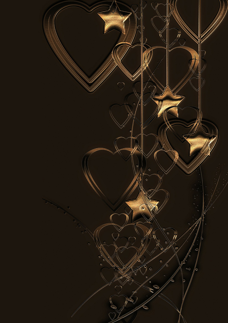 b2bcards corporate christmas eacrd ref:b2b-ecards-artwork-illustrations-hearts-brown-gold-750.jpg, Artwork,Illustrations,Hearts, Brown,Gold